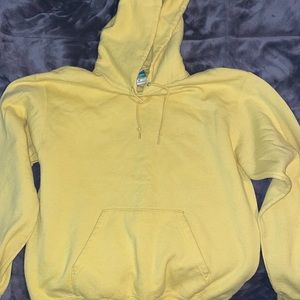 yellow champion hoodie